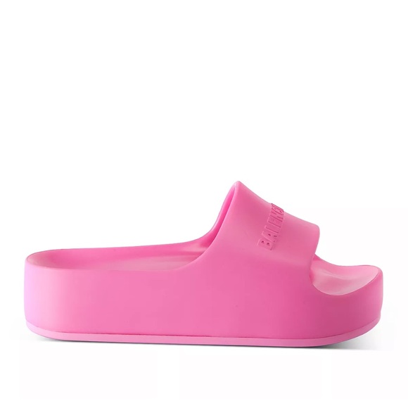 Balenciaga Shoes - Balenciaga pink platform slides